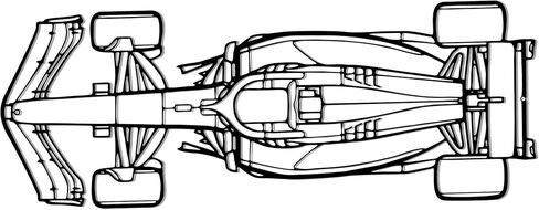 Xedatric F1 Wall Art, Car Wall Art Metal Decor - Formula 1 Racing Car Top View Line Art, Metal Sign for Man Cave, Garage, Game Room, Unique Gift for Motorsport Fans & Car Lovers(17.3" x 6.7") in Kuwait