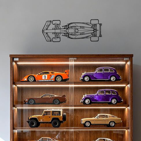 Xedatric F1 Wall Art, Car Wall Art Metal Decor - Formula 1 Racing Car Top View Line Art, Metal Sign for Man Cave, Garage, Game Room, Unique Gift for Motorsport Fans & Car Lovers(17.3" x 6.7") in Kuwait