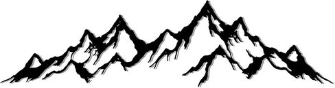 YATEASLU Black Metal Mountain Wall Decor, Minimalist Mountain Range Line Art for Living Room Bedroom, Modern Home Office Wall art(28.3" x 7.4") in Kuwait