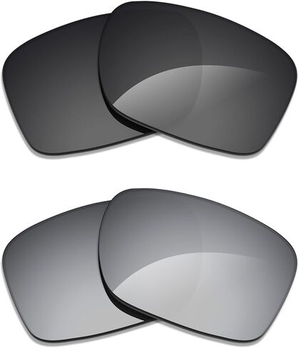 Alphax 2 Pair Polarized Replacement Lenses for Oakley Actuator SQ OO9430 Sunglasses- Black+Titanium in Kuwait