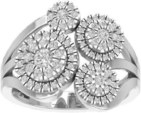 10K Gold or Silver Diamond Engagement Ring (3/4 cttw, I-J Color, I2-I3 Clarity) in Saudi Arabia