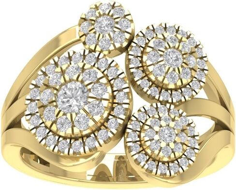 10K Gold or Silver Diamond Engagement Ring (3/4 cttw, I-J Color, I2-I3 Clarity) in Saudi Arabia