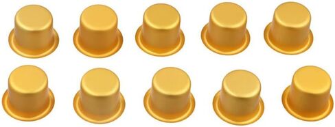 10 قطعة حامل شمعدان كأس شمعة بالتنقيط حامي، حاوية شموع كأس شمعة ذهبية صغيرة، حامل شمعدان من الألومنيوم لتزيين الأكواب in Kuwait