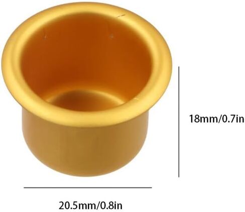10 قطعة حامل شمعدان كأس شمعة بالتنقيط حامي، حاوية شموع كأس شمعة ذهبية صغيرة، حامل شمعدان من الألومنيوم لتزيين الأكواب in Kuwait