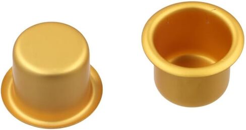 10 قطعة حامل شمعدان كأس شمعة بالتنقيط حامي، حاوية شموع كأس شمعة ذهبية صغيرة، حامل شمعدان من الألومنيوم لتزيين الأكواب in Kuwait