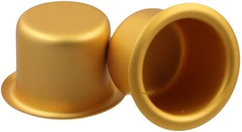 10 قطعة حامل شمعدان كأس شمعة بالتنقيط حامي، حاوية شموع كأس شمعة ذهبية صغيرة، حامل شمعدان من الألومنيوم لتزيين الأكواب in Kuwait