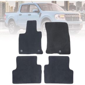 Mythoria Car Floor Mats Full Set Fit for Ford Fiesta 2011 2021 2013 2014 2015 2016 2017 2018 | Black, Velour Carpet | Waterproof, with Anti-Slip Backing in Kuwait