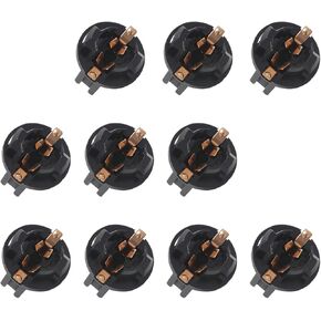 10PCS 194 Bulb Socket, Dash Light Bulbs Base, T10 Light Bulb Twist Lock Socket, Wedge Instrument Panel Dash Light Base Socket Holder, Universal Auto Replace Accessories (Black) in Kuwait