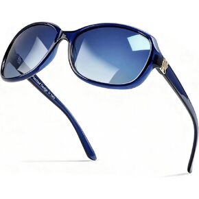 SIPHEW Polarized Sunglasses for Women | Retro Square Sunglasses w UV400 Protection | Womens Wraparound Shade in Kuwait