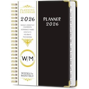 مخطط 2026، تقويم أسبوعي وشهري للعام الدراسي 2026 (يناير 2026 - ديسمبر 2026)، كتاب جدول أعمال لطلاب المدرسة، المعلم، المنزل، المكتب (أرجواني (JAN2026-DEC2026)) in Kuwait