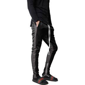 Ma Croix Men's Stripe Track Pants Skinny Fit Stretch Joggers in Kuwait