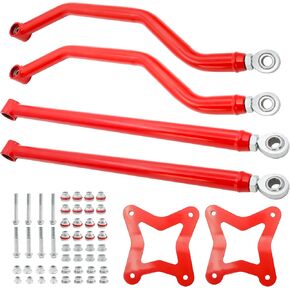 High Clearance Boxed Rear Radius Arm Kit for 2014-2023 Polaris RZR XP 1000/ XP 4 1000, Heavy-Duty Steel, Adjustable Heim Joints, 4X Strong Than Stock, Boxed Rear Radius Arms/Rods Replacement, Red in Kuwait