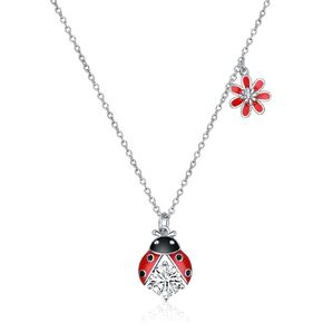 Ladybug Necklace Cute Birthstone Ladybug Pendant Necklace Lady Bug Jewelry Gifts for Women in Saudi Arabia