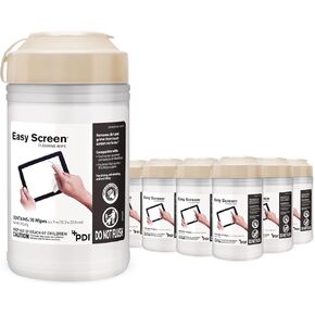 Pdi Easy Screen Cleaning Wipes, 9 X 6, White, 70/Canister, 12/ctn12 in Kuwait