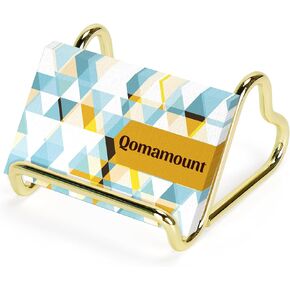 حامل بطاقة عمل Qomamount، حامل عرض بطاقة معدنية لطيف على شكل قلب، منظم بطاقة اسم سطح المكتب الرأسي، حامل هاتف صغير وحامل صور للمكتب، الزفاف، الاستقبال، المعرض (ذهبي وردي) in Kuwait
