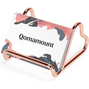 حامل بطاقة عمل Qomamount، حامل عرض بطاقة معدنية لطيف على شكل قلب، منظم بطاقة اسم سطح المكتب الرأسي، حامل هاتف صغير وحامل صور للمكتب، الزفاف، الاستقبال، المعرض (ذهبي وردي) in Kuwait