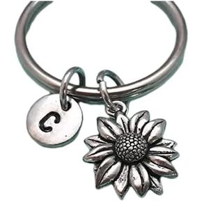 Sunflower keychain, sunflower charm, flower, personalized, initial, customized, monogram in Kuwait