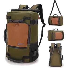 BESMART 5-Way Carry Travel Backpack Large Crossbody Work Bag for Men, Laptop Backpack Fits 17 Inch Computer for Gym/Work (Green) in Kuwait