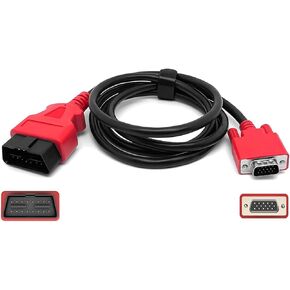 Main Cable Fit for XTOOL D5, D5S, D6, D6S, D7, D7S, D8S, IP508, IP508S, IP608, IP616, IP819 OBD2 Diagnostic Scanner 16-Pin Male to 15-Pin Male Replacement Test Cable Adapter Connector - 5ft/150cm in Kuwait