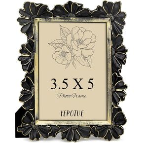 4x6 Vintage Flower Picture Frame, Ornate Antique Photo Frame with Glass Front, Elegant Picture Frame for for Wall or Tabletop Display, Gift ldeas for Home Decor (White Gold) in Saudi Arabia