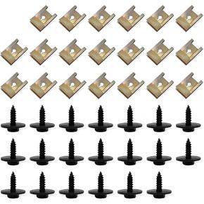 40 PCS Fender Liner Retainers, Bumper Cover Screws and U-Nuts Clips Kit, Rust-Proof Car Body Fasteners, Compatible with BMW E46 E92 E90 (Multicolored) in Kuwait