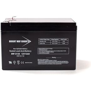Bright Way Replacement Battery for Duracell DURA12-14F2 12V 12AH F2 Sealed Lead Acid in Kuwait