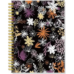 ERHACHAIJIA Sunflower & Bee Hardcover 160 Pages Lined Spiral Notebook, Funny Floral Ruled Journal for Women Flower Lover Bee Lover, Writing and Meditation Notebook Gifts, Mother's Day Birthday Gifts in Saudi Arabia