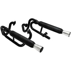Empi Buggy Dual Exhaust Black with Chrome Tips, without Heater Box in Saudi Arabia