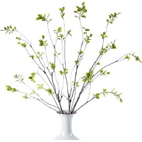 4 Pcs Artificial Ficus Branches Faux Eucalyptus Stems, 47.2 Inch Fake Greenery Plants for Vase Filler Decoration, Fake Leaves Branches Indoor Table Centerpieces Home Garden Decor, Fresh all Year Round in Kuwait