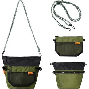 FLYINGFOX Detachable 2-in-1 Casual Crossbody Bag, Nylon, with Adjustable Shoulder Strap | Men's, Women's, Outdoor Cycling, Chest Bag, Hiking, Detachable in Saudi Arabia