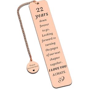 22 Year Anniversary Copper Gifts for Him Her Couples 22nd Wedding Anniversary, Gifts for Wife Husband Gift for 22nd Copper Anniversary Bookmark for Women Men in Saudi Arabia