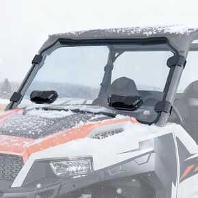 زجاج أمامي كامل بفتحات تهوية من KEMIMOTO متوافق مع Polaris General 1000 / 4 1000 /XP 1000 /XP 4 1000 2016-2026 ملحقات نافذة الكمبيوتر المطلية الصلبة المقاومة للخدش in Kuwait