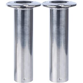 زوج ! الفولاذ المقاوم للصدأ 90 درجة حامل قضيب الصيد فلوش جبل صب شفة 316 الصلب لليخوت البحرية in Kuwait