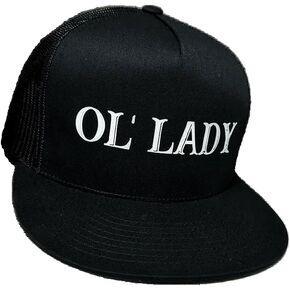 The Drive Clothing "OL' Lady Hat for Men & Women | Funny Offensive Fitted Baseball Cap | Structured Streetwear Hat | Bold Statement Urban Casual Headwear | Black in Kuwait