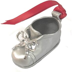 Baby Bootie Trinket Box Hand Brushed Antiqued Pewter 1.5"*3" Made in USA in Saudi Arabia