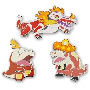 Pokemon Pokémon Center: Fuecoco, Crocalor & Skeledirge Pokémon Pins (3-Pack) in Kuwait