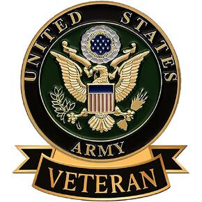 دبوس طية صدر المحارب بالجيش الأمريكي مع صندوق هدايا خشبي فاخر من خشب الجوز، بروش ذهبي بشارة عسكرية مفصلة ثلاثية الأبعاد للرجال والنساء، هدية خدمة التقاعد الوطنية لعيد المحاربين القدامى وعيد الأب in Kuwait