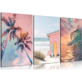 3pcs Pink Aura Collection Gradient Canvas wall art Positive Minimalist Fluppy Art Picture Wall Decor Trendy Aesthetic Poster Print Artwork for Bedroom, Living Room, girls room Home Decoration【UNFRAMED】 in Saudi Arabia