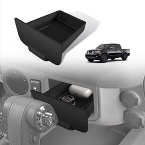Muslogy Center Console Organizer Insert Tray Storage Box ABS Material Interior Accessories Armrest Organizer Compatible with Frontier Accessories 2022 2023 (Black Leather) in Saudi Arabia