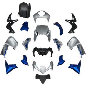 طقم هدايا الدراجة النارية مناسب لـ ZR900 Z900 2020-2024 Z900 SE 2022-2024، مجموعة أغطية لوحة إطار حقن البلاستيك ABS، أسود لامع مع أحمر in Kuwait