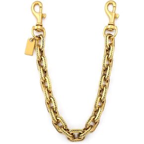 FunBoat Chunky Decorative Purse Chain with Double Clips - Short Antique Gold Bag Accent for Handbags & Totes in Saudi Arabia