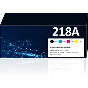 خراطيش حبر 218A 4 عبوات 3201dw MFP 3301fdw متوافقة مع مجموعة 218A 218X للطابعة Color Pro 3201dw MFP 3301fdw 3301sdw 3301cdw (4 عبوات، أسود، سماوي، أصفر، أرجواني) in Kuwait