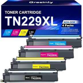 خرطوشة حبر TN229XL TN229 XL /V عالية الإنتاجية 4 عبوات مع رقاقة متوافقة مع خراطيش الحبر Brother TN229 TN229XL MFC-L3720CDW L3780CDW HL-L3280CDW L3220CDW L3300CDW in Kuwait