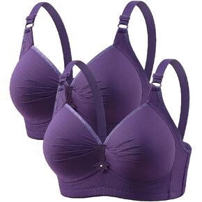 Ruziyoog Push Up Bralette for Women Wireless Padded Full Coverage Bras Adjustable Straps T-Shirt Bra Everyday Bra in Kuwait