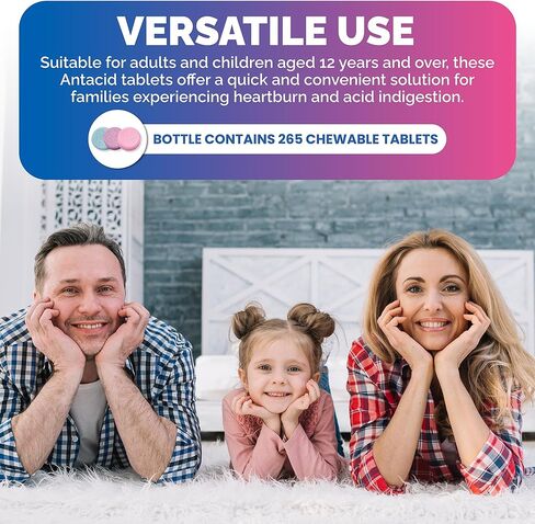 berkley jensen Extra Strength Antacid Tablets Chewable - 750mg Calcium Carbonate Antacids for Heartburn, Acid Indigestion, Upset Stomach Relief - Assorted Berry Flavor - 200 Count (Pack of 1) in Kuwait