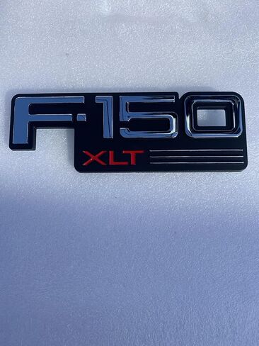 Vintage 150XLT Silver & Black Plastic Acrylonitrile Butadiene Styrene Emblem Compatible with 93-97 Truck Left & Right Side in Kuwait