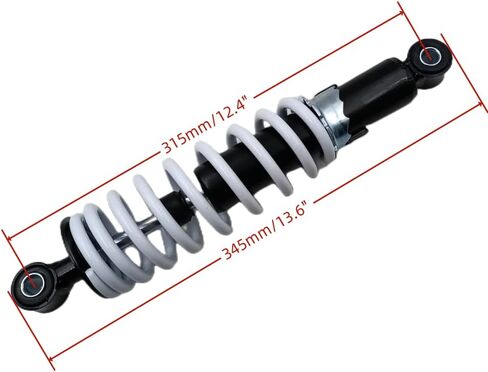 الأبيض 315 مللي متر امتصاص الصدمات الخلفي تعليق ل 90cc 110cc125cc 150cc الترابية دراجة نارية ATV سكوتر مزود بمحرك in Saudi Arabia