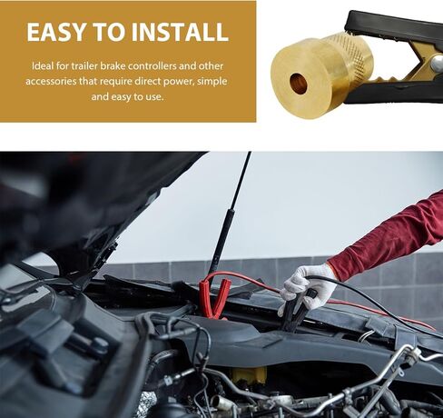 586 Tall Brass Post Adaptor, M6 Female Thread Battery Post Adapter with Screws Washers, Battery Terminal Connector Posts Adaptor for M6 Stud Extension, Car Accessories in Kuwait