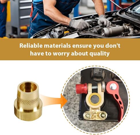 586 Tall Brass Post Adaptor, M6 Female Thread Battery Post Adapter with Screws Washers, Battery Terminal Connector Posts Adaptor for M6 Stud Extension, Car Accessories in Kuwait