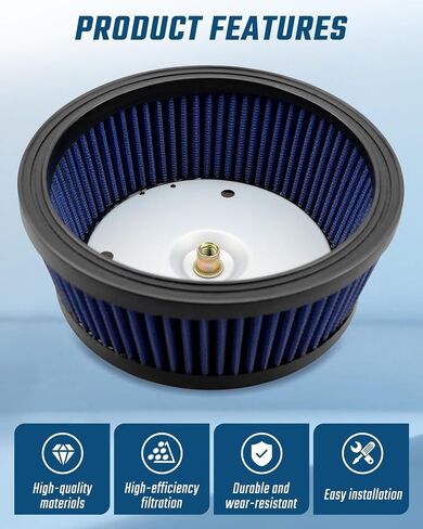 Air Filter Fit for Harley Davidson Touring 2008-2016 Fit for Electra Glide/Road Glide/Street Glide/Road King 2008-2015 Fit for Tri Glide 2009-2015 for FLSS Softail Slim S 2016-2017, 29244-08 HD-0818 in Saudi Arabia